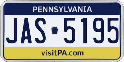 PA license plate JAS5195