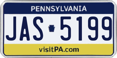 PA license plate JAS5199