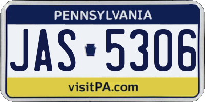 PA license plate JAS5306