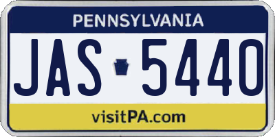 PA license plate JAS5440