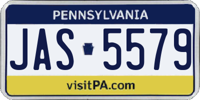 PA license plate JAS5579
