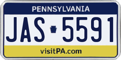 PA license plate JAS5591