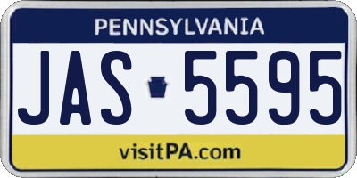 PA license plate JAS5595