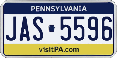 PA license plate JAS5596