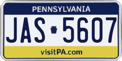 PA license plate JAS5607