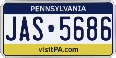 PA license plate JAS5686