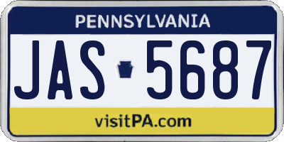 PA license plate JAS5687