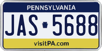 PA license plate JAS5688