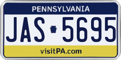 PA license plate JAS5695