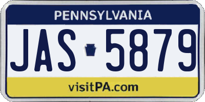 PA license plate JAS5879