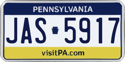 PA license plate JAS5917