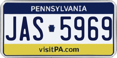 PA license plate JAS5969