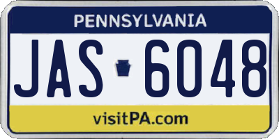 PA license plate JAS6048
