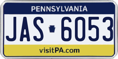 PA license plate JAS6053