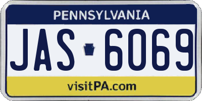 PA license plate JAS6069