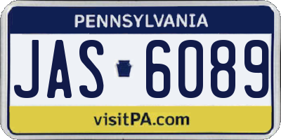 PA license plate JAS6089