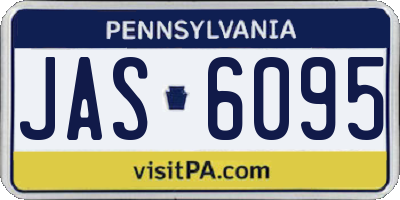 PA license plate JAS6095