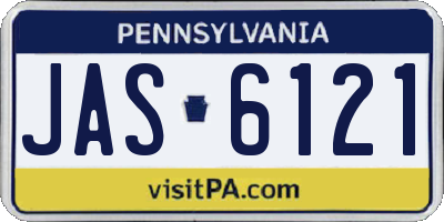 PA license plate JAS6121