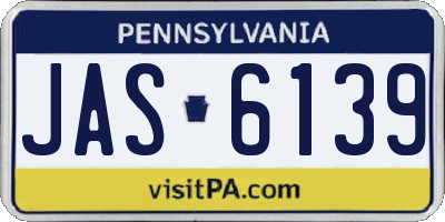 PA license plate JAS6139