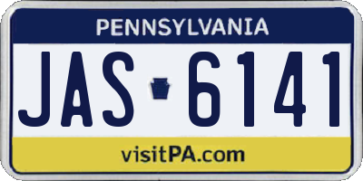 PA license plate JAS6141