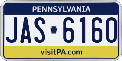 PA license plate JAS6160