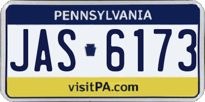PA license plate JAS6173