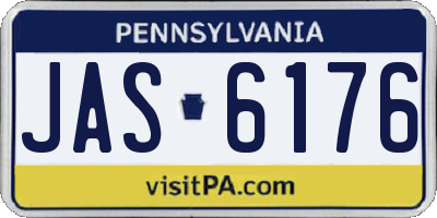 PA license plate JAS6176