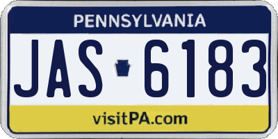 PA license plate JAS6183