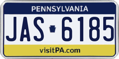 PA license plate JAS6185