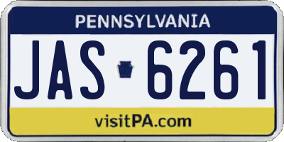 PA license plate JAS6261