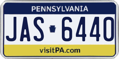 PA license plate JAS6440