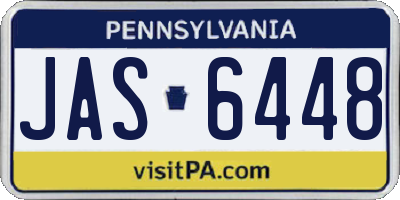 PA license plate JAS6448