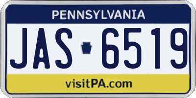 PA license plate JAS6519
