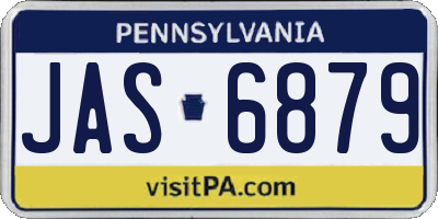PA license plate JAS6879