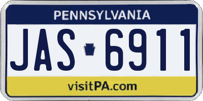 PA license plate JAS6911