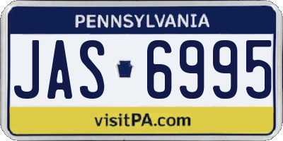 PA license plate JAS6995