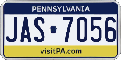 PA license plate JAS7056