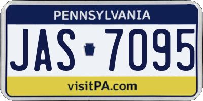 PA license plate JAS7095