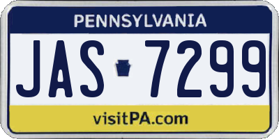 PA license plate JAS7299