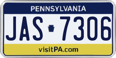 PA license plate JAS7306