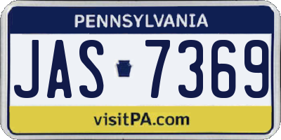 PA license plate JAS7369