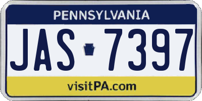 PA license plate JAS7397