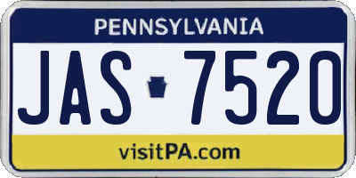PA license plate JAS7520