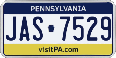 PA license plate JAS7529