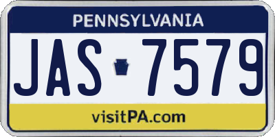 PA license plate JAS7579