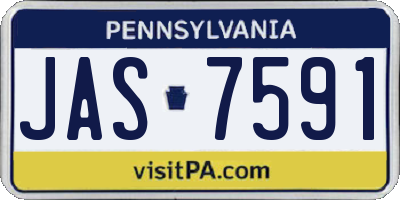 PA license plate JAS7591