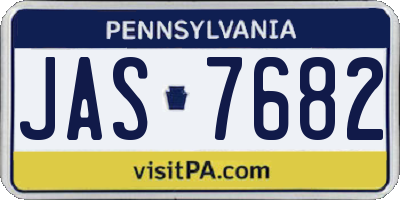 PA license plate JAS7682