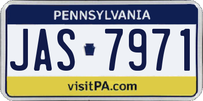 PA license plate JAS7971