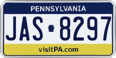 PA license plate JAS8297