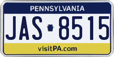 PA license plate JAS8515